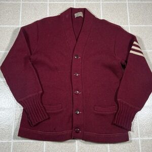 Vintage 1950s Broadway Knitting Mill Cardigan Sweater Wool‎ Size Small Varsity